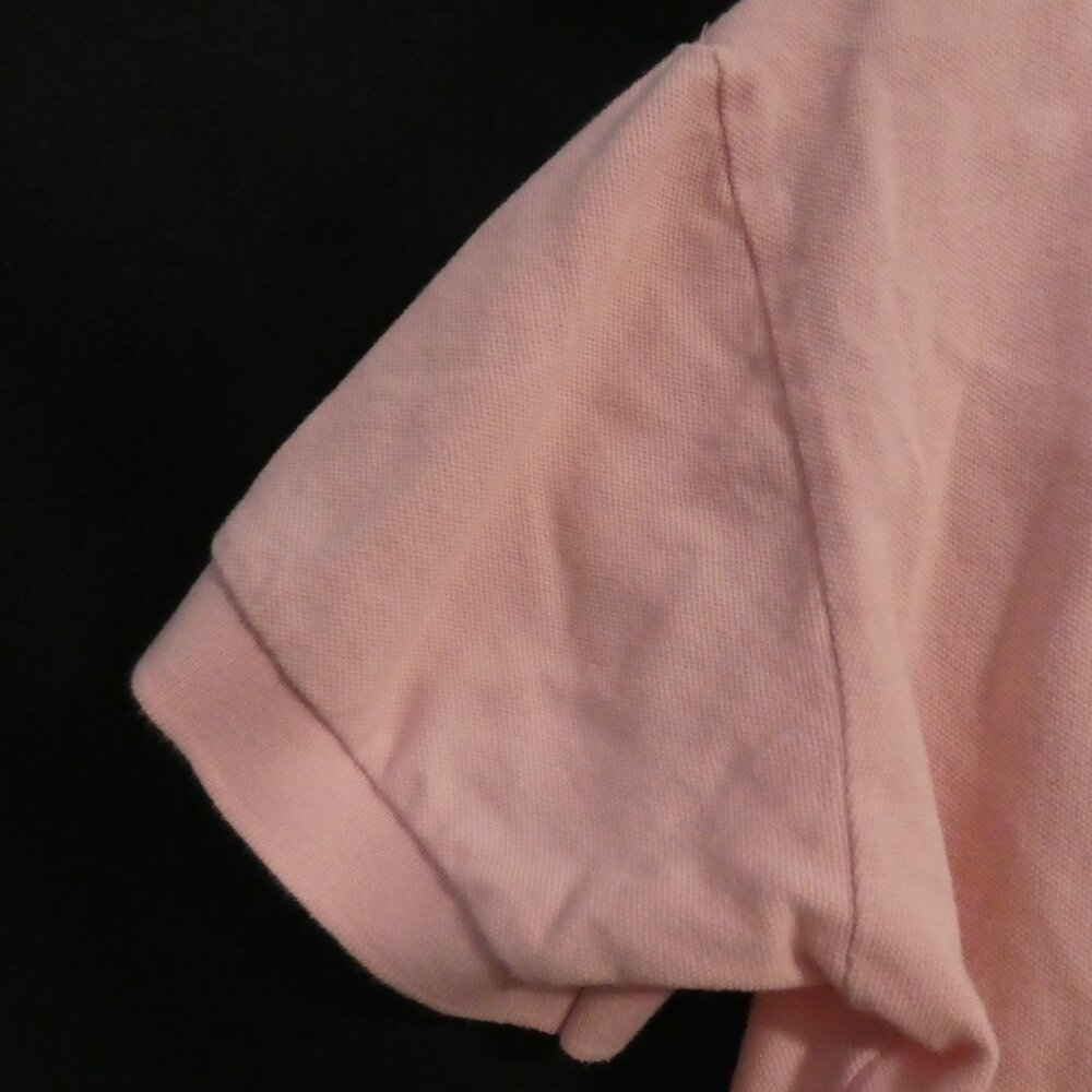 Lacoste Light Pink Polo Shirt with Green Croc Logo - Picture 9 of 13